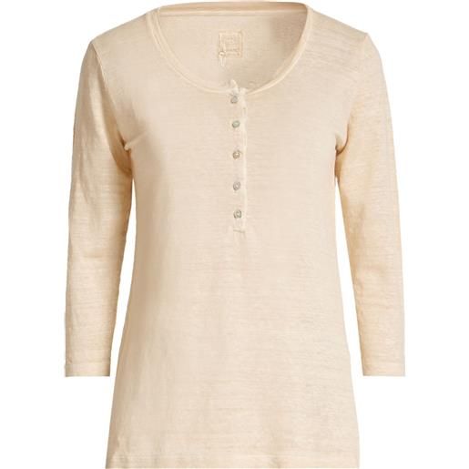 120% LINO - t-shirt - sabbia
