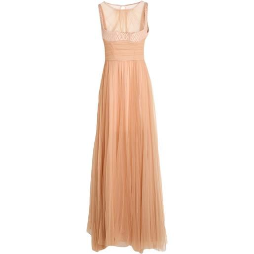 ELISABETTA FRANCHI - vestito lungo - beige