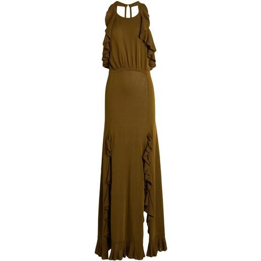 TWINSET - vestito lungo - verde militare