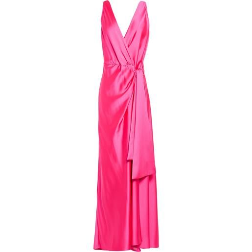 PINKO - vestito a portafoglio - fucsia