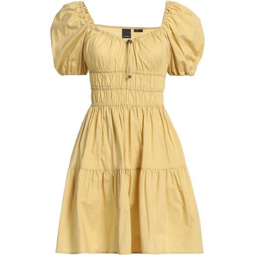 PINKO - vestito corto - giallo pastello