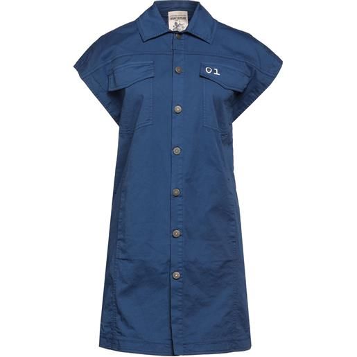 SEMICOUTURE - vestito chemisier - blu navy