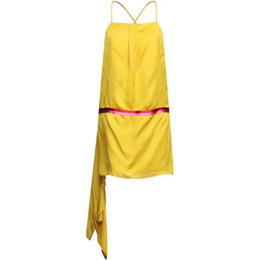 MANILA GRACE - vestito corto - giallo ocra