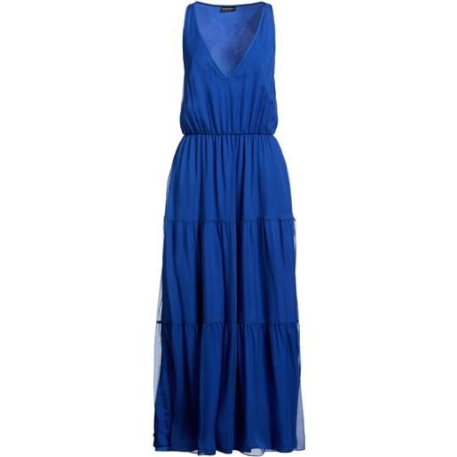 EMPORIO ARMANI - vestito in seta - blu