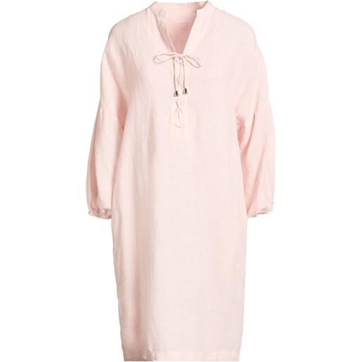 120% LINO - vestito corto - rosa chiaro