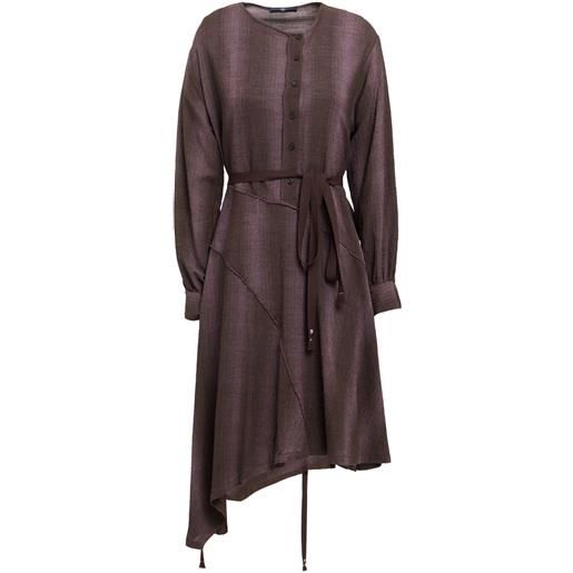 HIGH - vestito midi - cioccolato