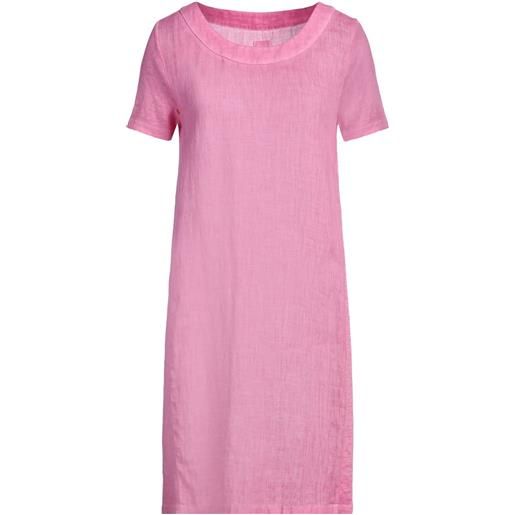 120% LINO - vestito corto - rosa