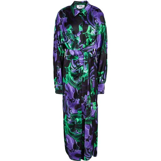 MSGM - vestito chemisier - viola