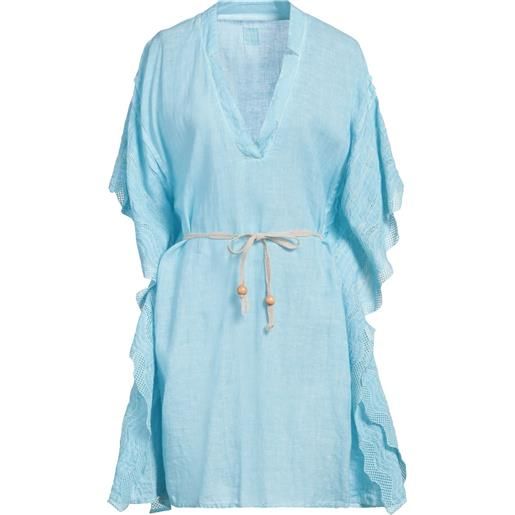 120% LINO - vestito corto - blu chiaro