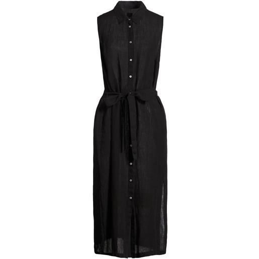 120% LINO - vestito chemisier - nero