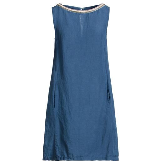 120% LINO - vestito corto - blu navy