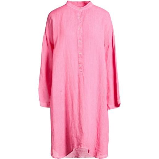 120% LINO - vestito chemisier - rosa