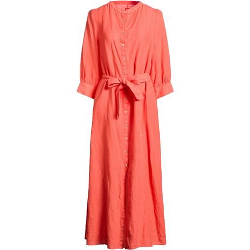 120% LINO - vestito chemisier - arancione