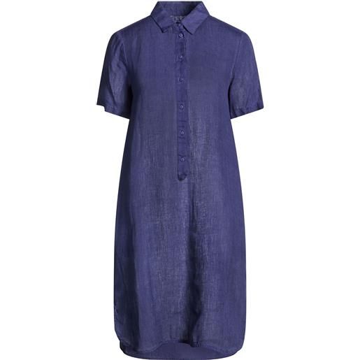 120% LINO - vestito chemisier - viola scuro