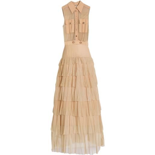 ELISABETTA FRANCHI - vestito da cerimonia - cammello