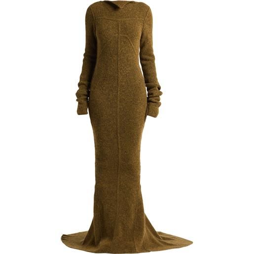 RICK OWENS - vestito in maglia - verde militare