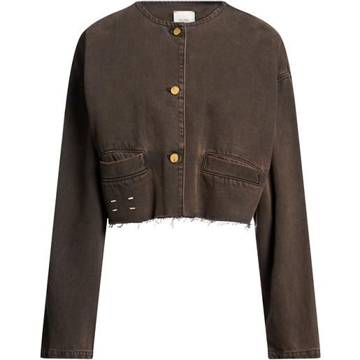 ALYSI - giubbotto jeans - cioccolato