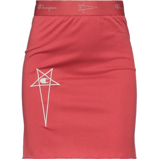 RICK OWENS x CHAMPION - minigonna - rosso pomodoro