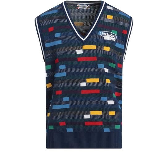 MISSONI - maglia gilet - blu navy