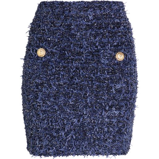 BALMAIN - minigonna - blu navy