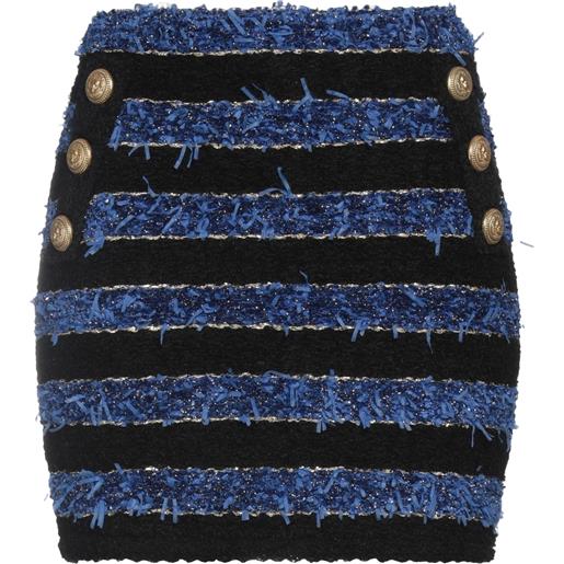 BALMAIN - minigonna - blu