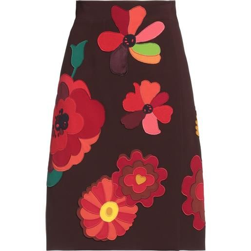 DOLCE&GABBANA - gonna midi - cioccolato