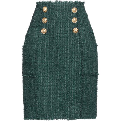 BALMAIN - gonna midi - verde