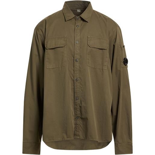 C.P. COMPANY - camicia tinta unita - verde militare