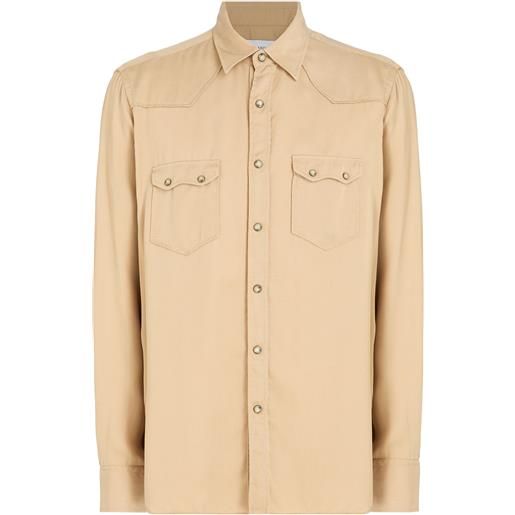 LARDINI - camicia regular fit - cammello