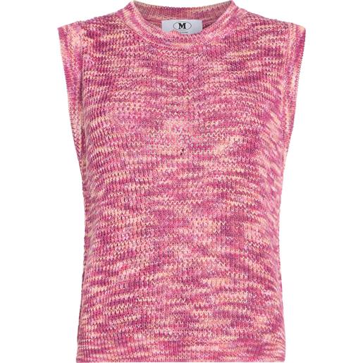 M MISSONI - maglia gilet - malva