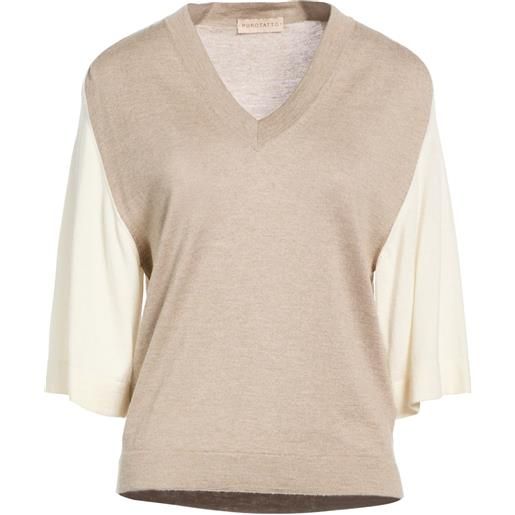 PUROTATTO - pullover - tortora