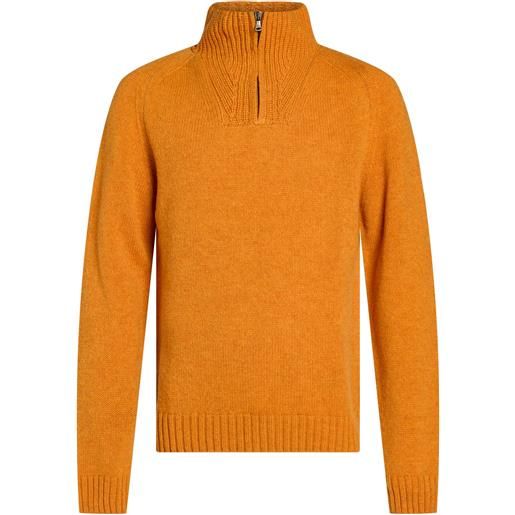 MESSAGERIE - maglia con zip - giallo ocra