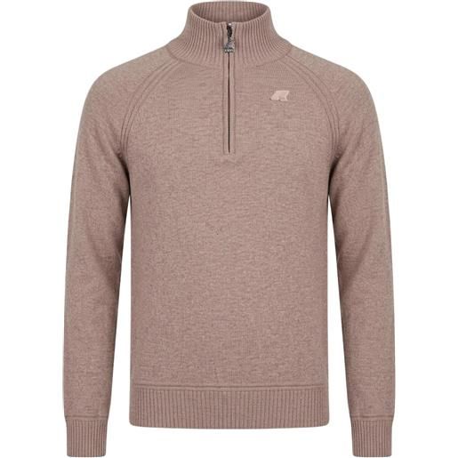 K-WAY - maglia con zip - tortora