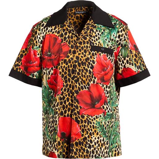 DOLCE&GABBANA - camicia fantasia - rosso