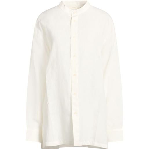 PANGAIA - camicie e bluse tinta unita - off white
