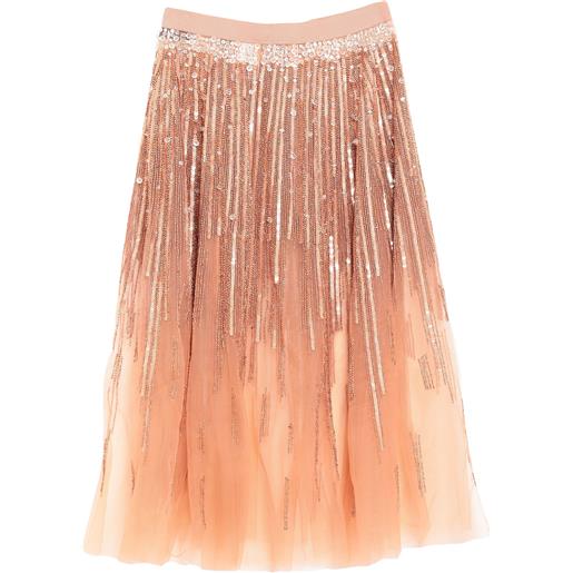 ELISABETTA FRANCHI - gonna midi - cipria