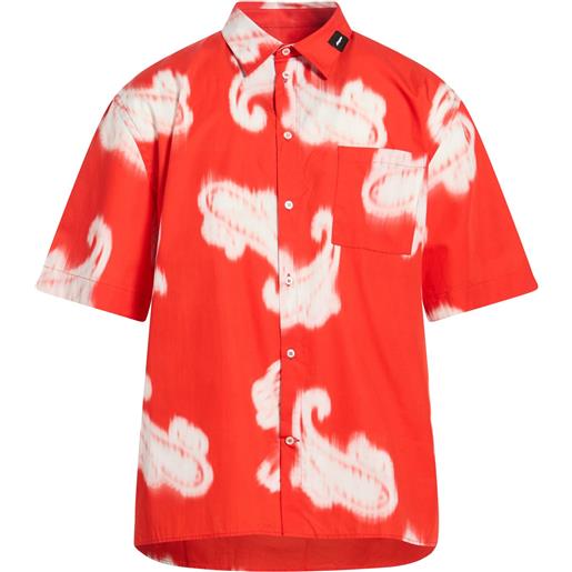 MSGM - camicia fantasia - rosso pomodoro