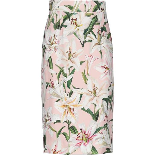 DOLCE&GABBANA - gonna midi - rosa chiaro