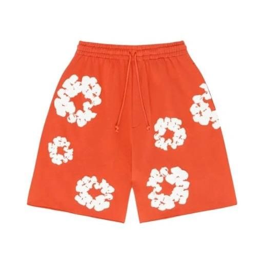 Denim Tears the cotton wreath shorts orange