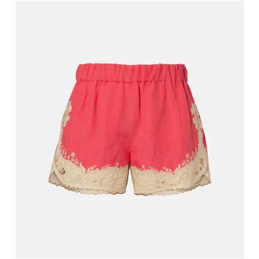 Valentino Garavani shorts in lino con ricamo