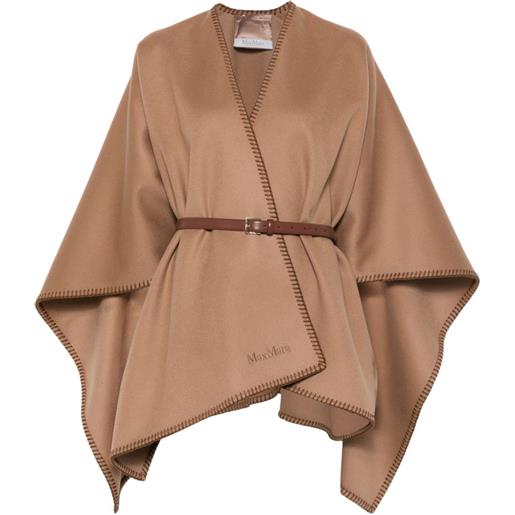 Max Mara mantella con ricamo - marrone