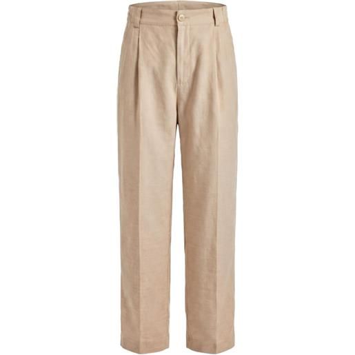 Jacquemus pantaloni the croisière con vita elasticizzata - toni neutri