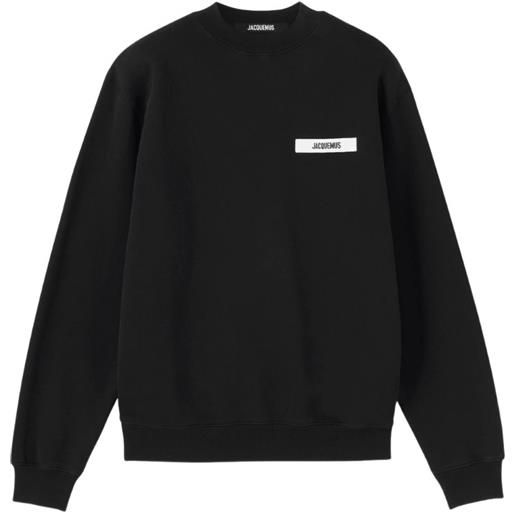 Jacquemus felpa con applicazione - nero