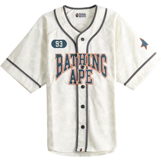 A BATHING APE® camicia con applicazione - toni neutri