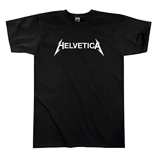 Outsdr uomo unisex helvetica t-shirt - black - m