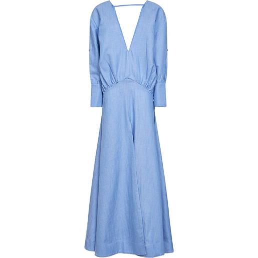 BATAKOVIC Belgrade abito midi con scollo a v - blu