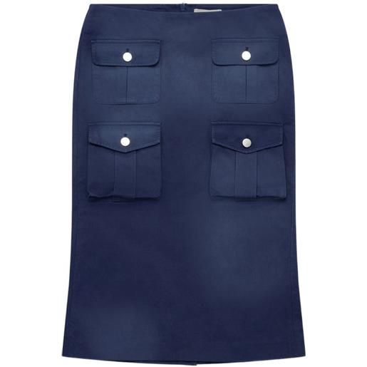 SHUSHU/TONG gonna midi con tasche cargo - blu