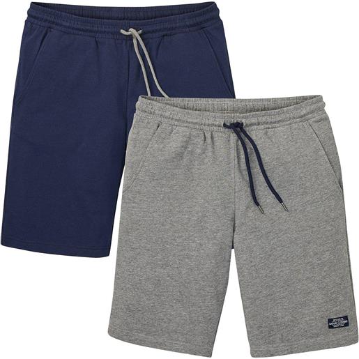 bonprix bermuda in felpa (pacco da 2)-blu