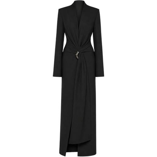 CHATS BY C.DAM cappotto drappeggiato - nero
