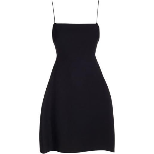 LOEWE abito corto svasato con spalline sottili - nero